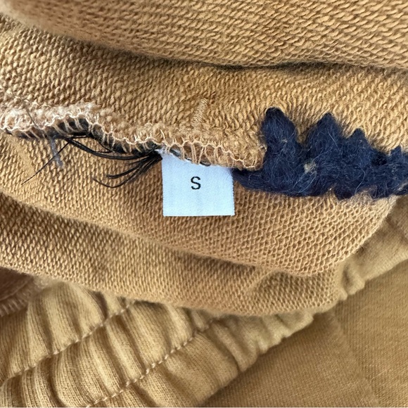 JW Anderson Wide Leg Contrast Stitch Track Pant French Terry in tobacco Sz Small - Picture 14 of 16